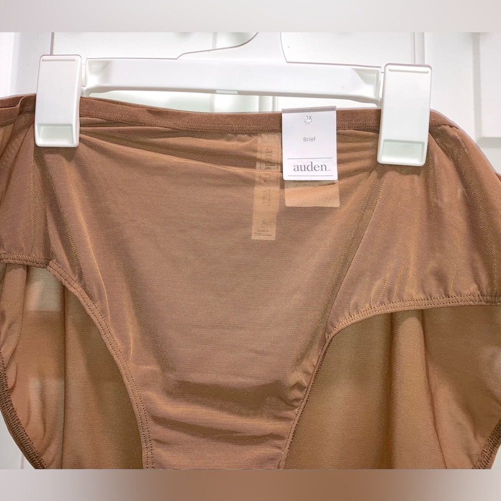 Women's Mesh Hi-Cut Briefs - Auden™ Brown Size 1X new - Picture 3 of 4